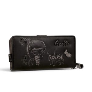 Portofel damă Anekke Orchestra Iron 43759-901 – model mare cu protecție RFID și mâner, 18 × 10 × 3 cm