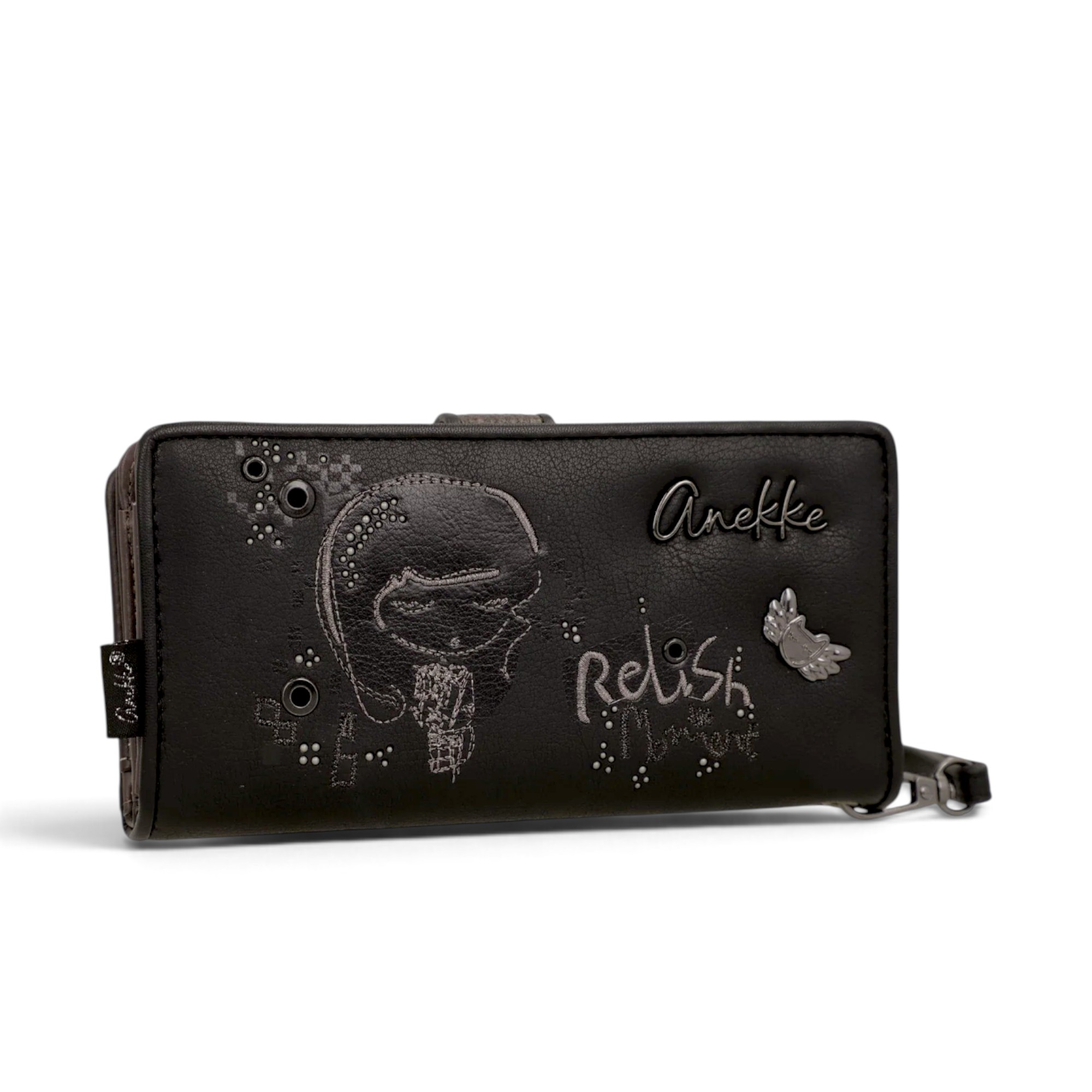 Portofel damă Anekke Orchestra Iron 43759-901 – model mare cu protecție RFID și mâner, 18 × 10 × 3 cm (2) Portofel damă Anekke Orchestra Iron 43759-901 – model mare cu protecție RFID și mâner, 18 × 10 × 3 cm