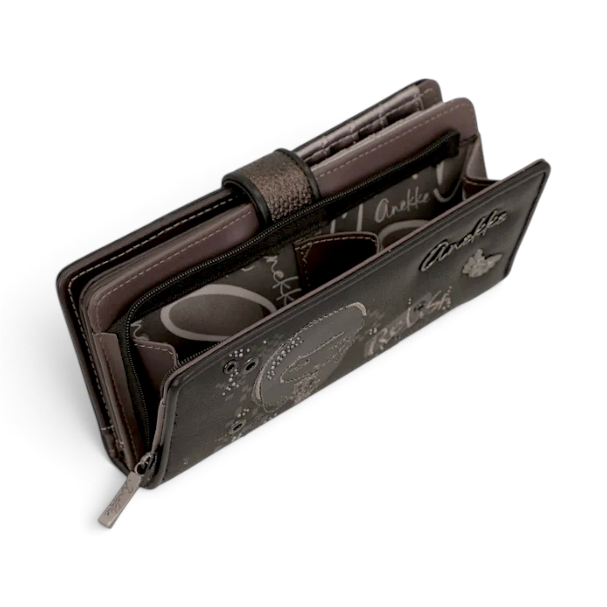 Portofel damă Anekke Orchestra Iron 43759-901 – model mare cu protecție RFID și mâner, 18 × 10 × 3 cm (7) Portofel damă Anekke Orchestra Iron 43759-901 – model mare cu protecție RFID și mâner, 18 × 10 × 3 cm