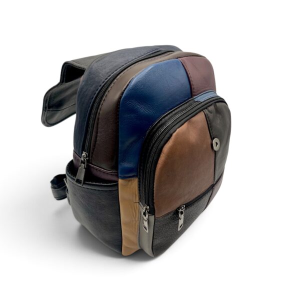 Rucsac Damă Piele Naturală Multicolor Eveline R105-66 – Design Unicat Patchwork