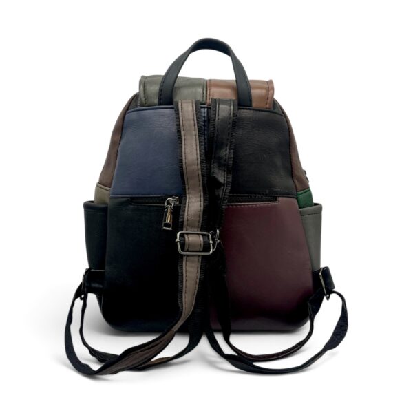 Rucsac Damă Piele Naturală Multicolor Eveline R105-67 – Design Unicat Patchwork
