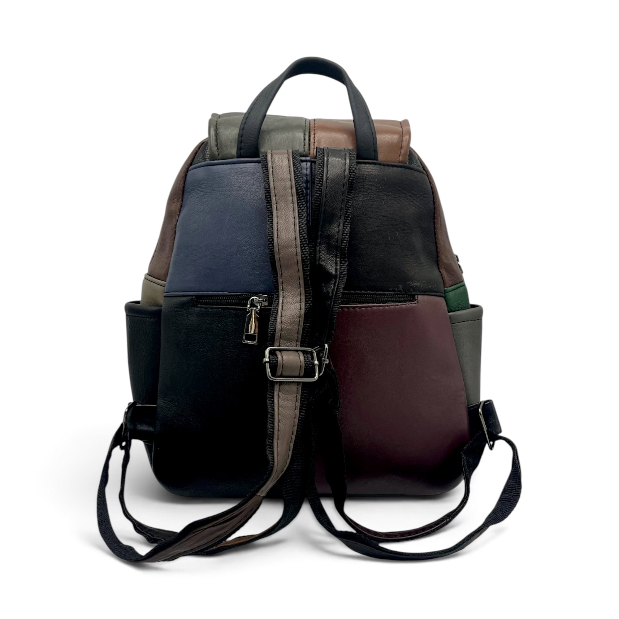 Rucsac Damă Piele Naturală Multicolor Eveline R105-67 – Design Unicat Patchwork