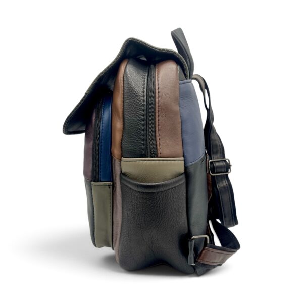 Rucsac Damă Piele Naturală Multicolor Eveline R105-67 – Design Unicat Patchwork