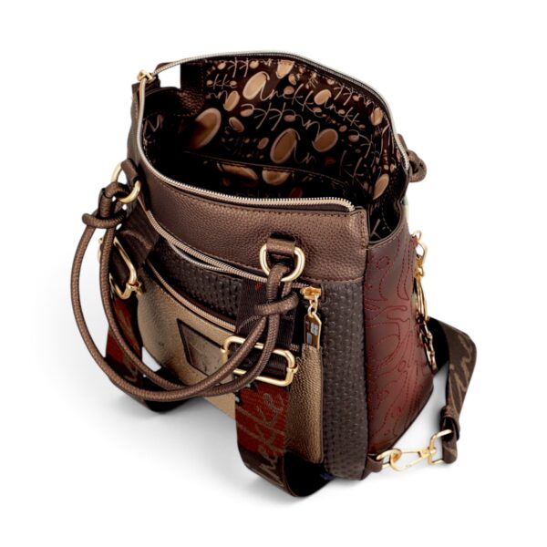Rucsac damă Anekke Blossom 43715-288 – imprimeu floral abstract, 27 × 28 × 13 cm