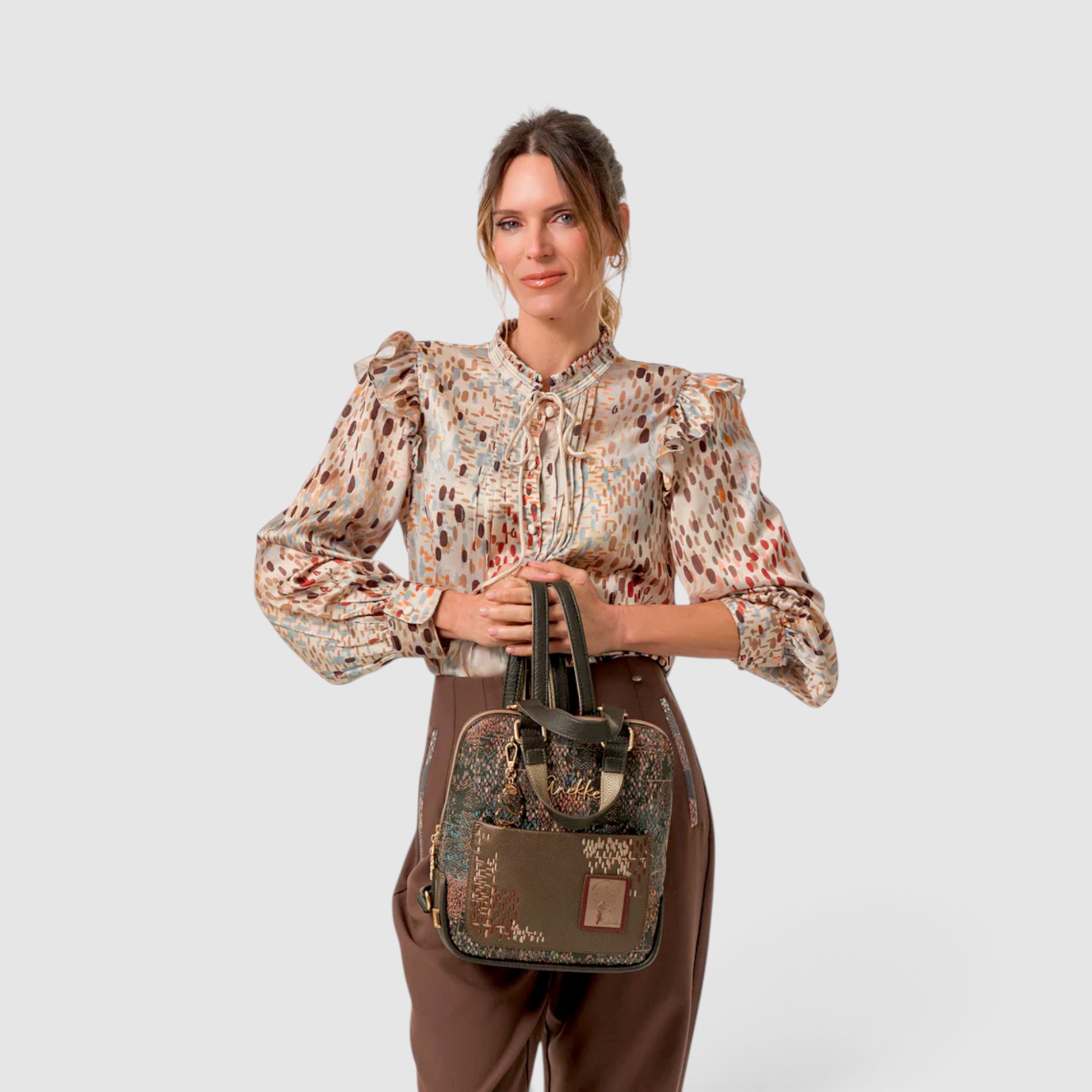 Rucsac damă Anekke Blossom 43715-303 – model mediu cu mâner, 31 × 28 × 10 cm