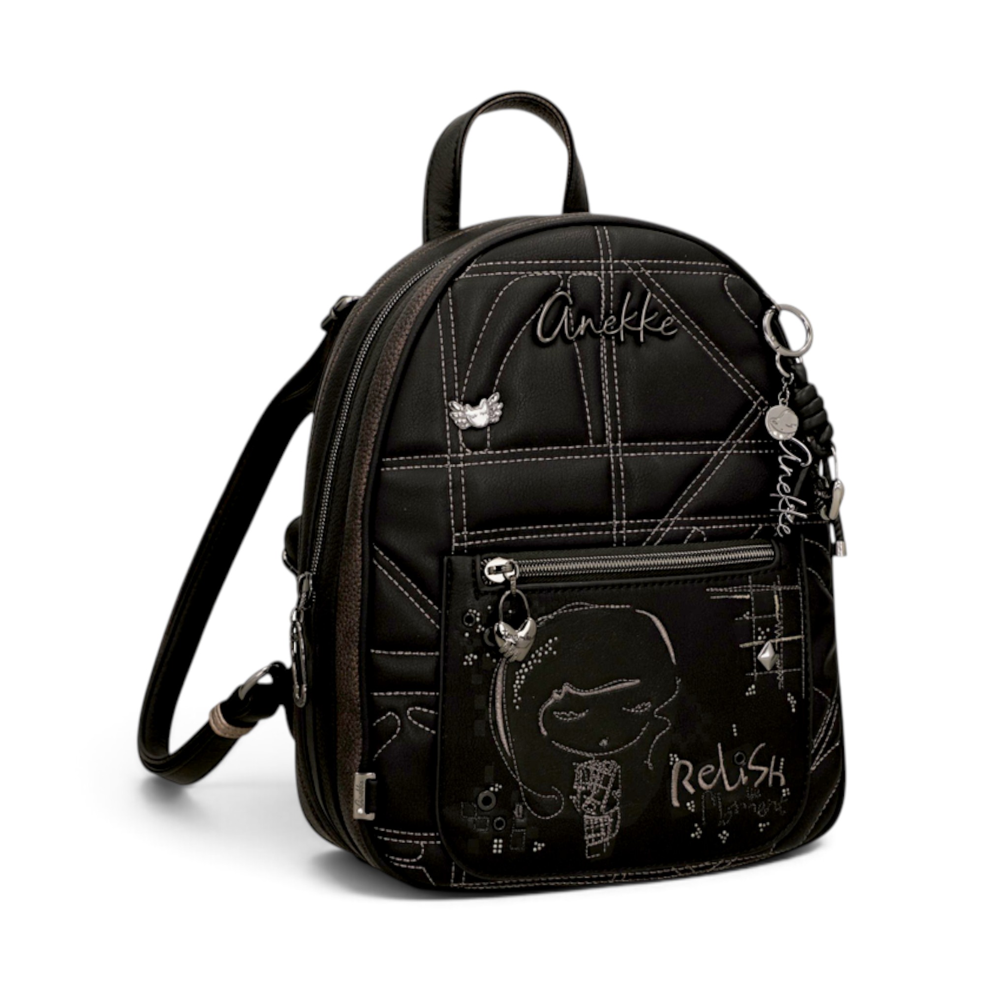 Rucsac damă Anekke Orchestra Iron 43755-252 – model casual mediu, 24 × 30 × 10 cm (3) Rucsac damă Anekke Orchestra Iron 43755-252 – model casual mediu, 24 × 30 × 10 cm