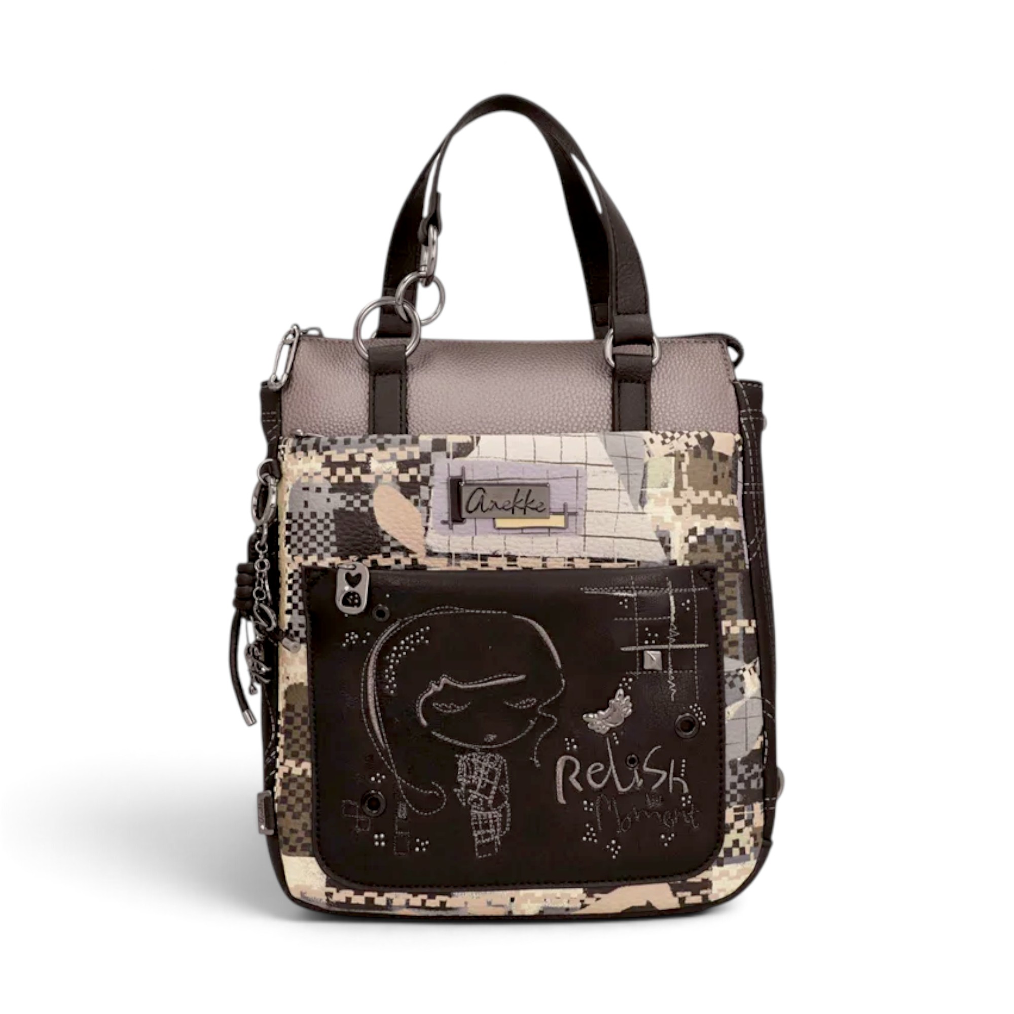 Rucsac damă Anekke Orchestra Iron 43755-288 – cu mânere scurte, 27 × 28 × 13 cm