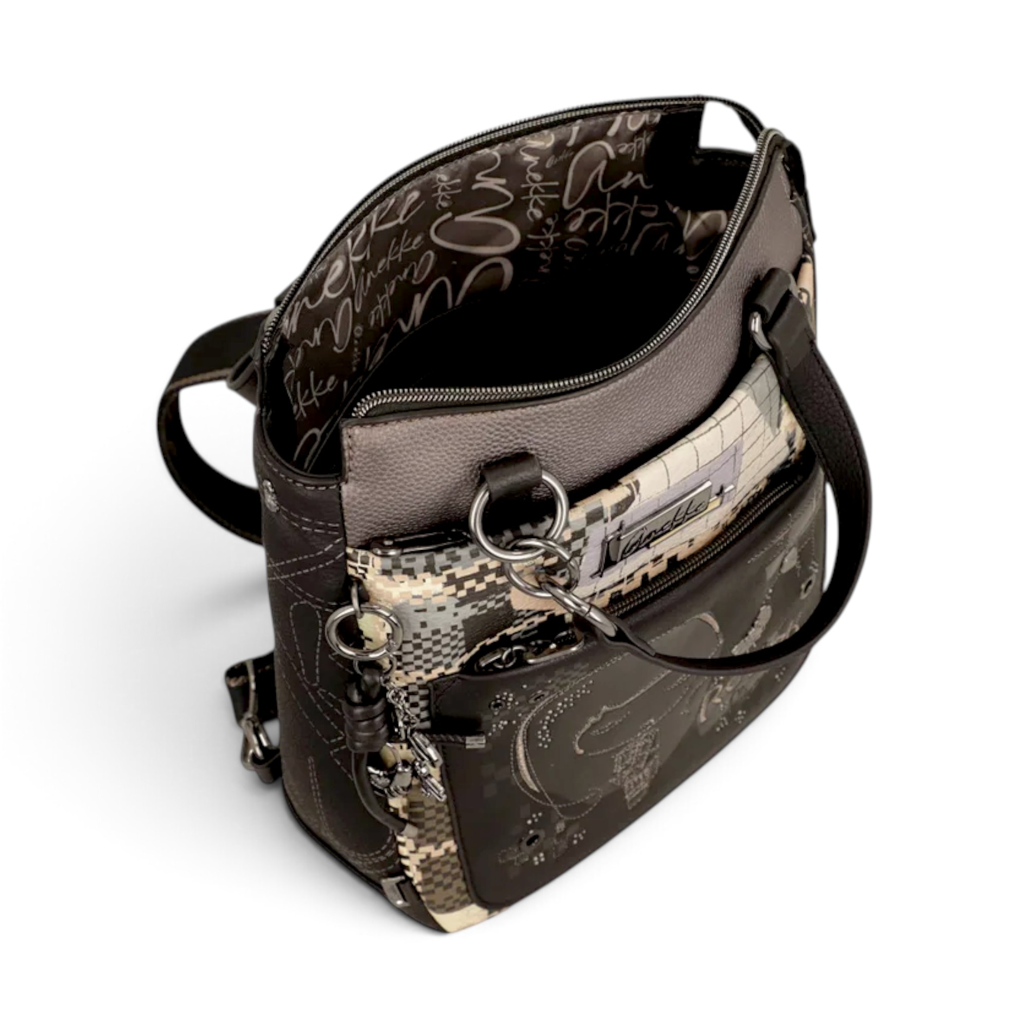 Rucsac damă Anekke Orchestra Iron 43755-288 – cu mânere scurte, 27 × 28 × 13 cm