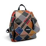 Rucsac damă cu design patchwork în culori variate, EVoStyle.