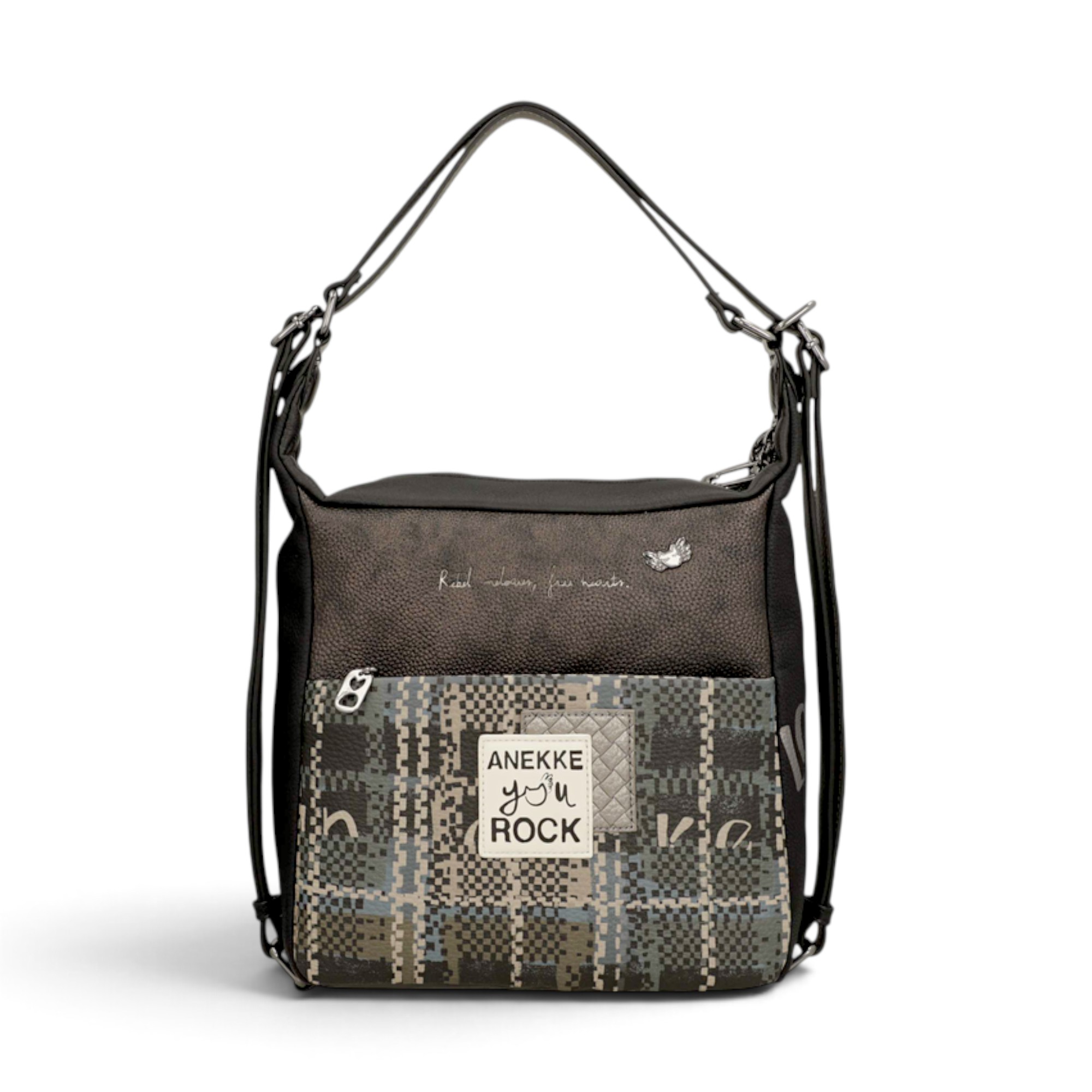 Rucsac damă convertibil Anekke Orchestra Iron 43755-306 - geantă de umăr și rucsac, 28 × 26 × 12 cm