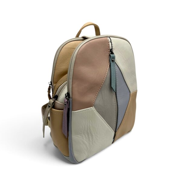 Rucsac damă din piele naturală Dolce Sorbet 21121-011 – multicolor, model unicat, 35 × 25 × 12 cm