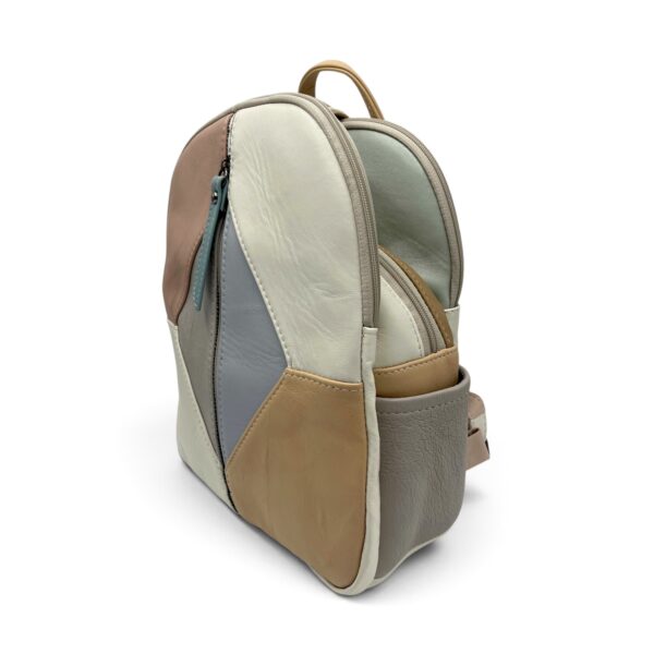 Rucsac damă din piele naturală Dolce Sorbet 21121-011 – multicolor, model unicat, 35 × 25 × 12 cm