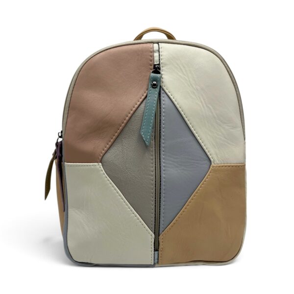 Rucsac damă din piele naturală Dolce Sorbet 21121-011 – multicolor, model unicat, 35 × 25 × 12 cm