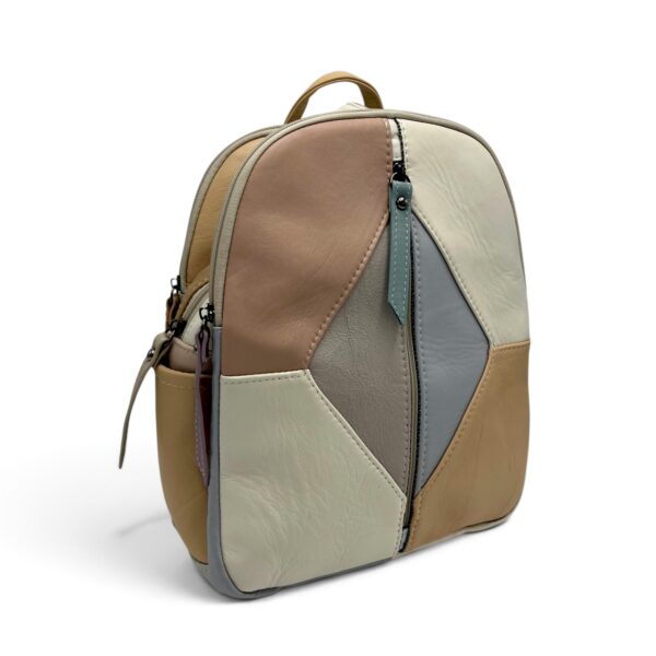 Rucsac damă din piele naturală Dolce Sorbet 21121-011 – multicolor, model unicat, 35 × 25 × 12 cm