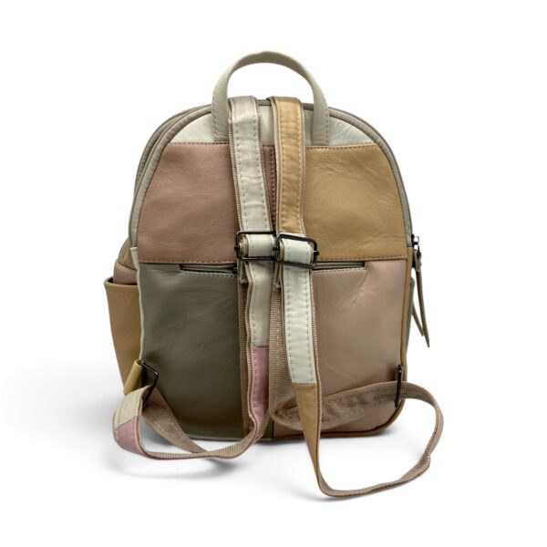 Rucsac damă din piele naturală Dolce Sorbet 21121-012 – multicolor, model unicat, 35 × 25 × 12 cm