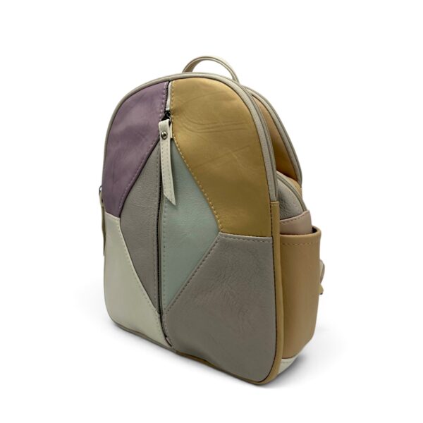 Rucsac damă din piele naturală Dolce Sorbet 21121-012 – multicolor, model unicat, 35 × 25 × 12 cm