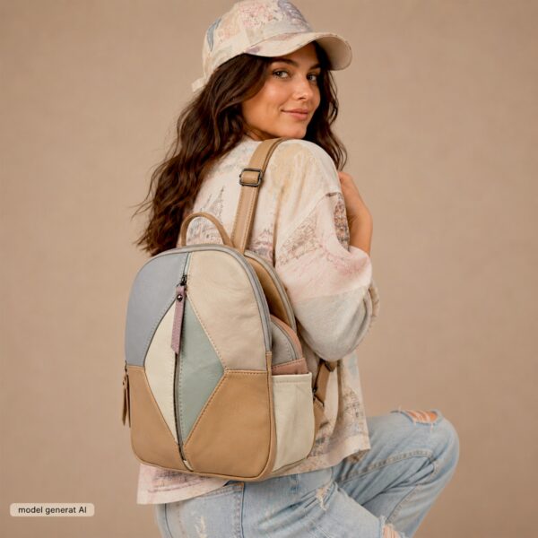 Rucsac damă din piele naturală Dolce Sorbet 21121-013 – imaginea 8