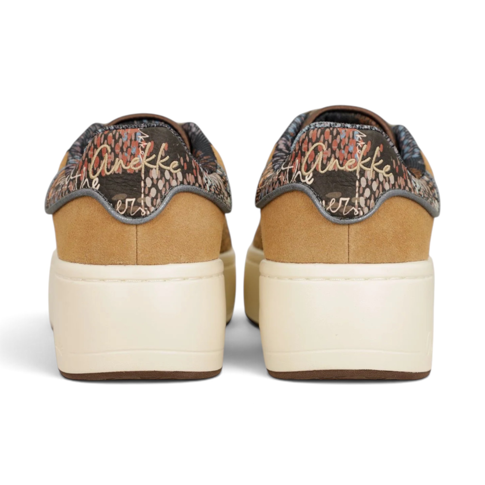 Sneakers damă Anekke – camel, piele, talpă platformă
