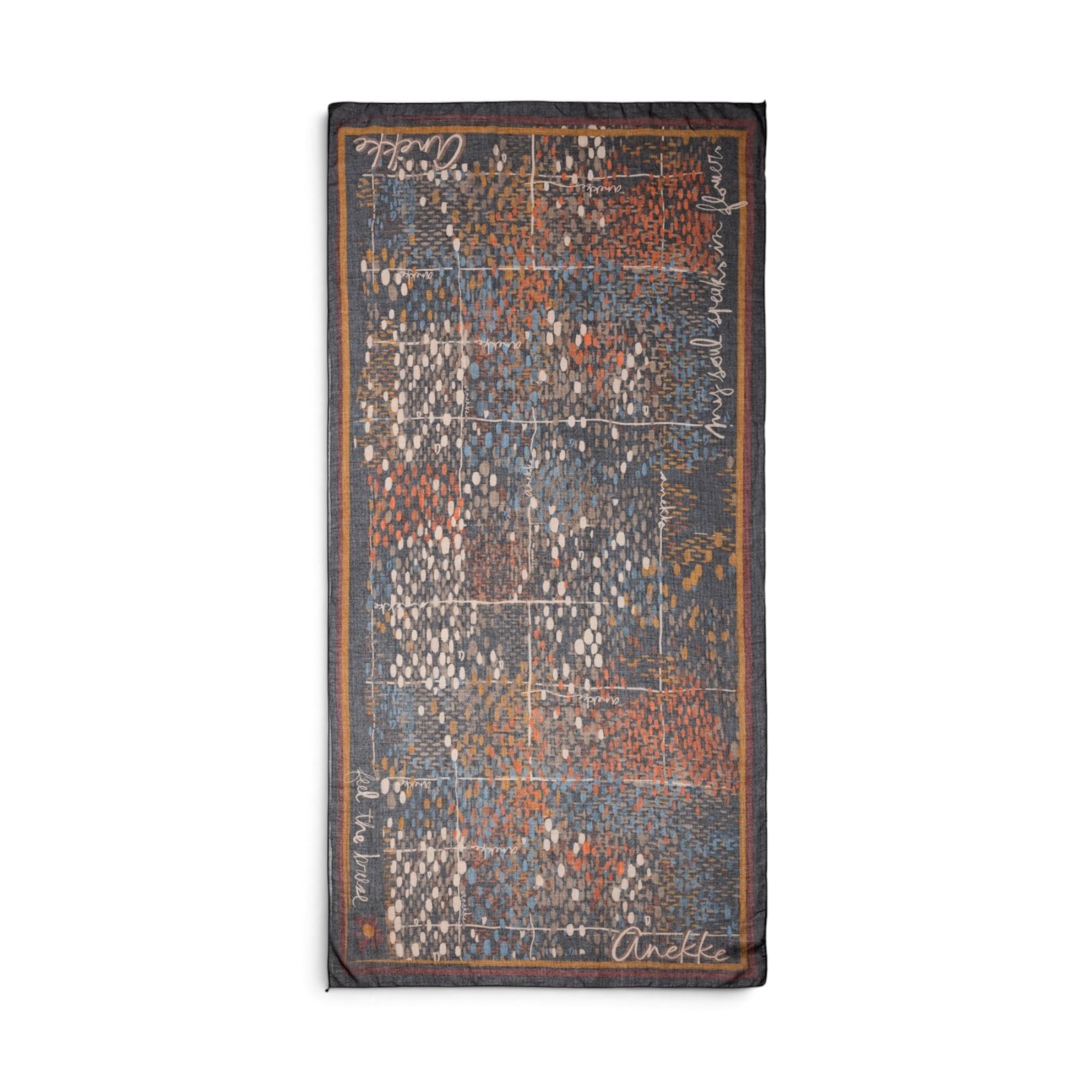 Eșarfă damă Anekke Blossom 43470-012 – imprimeu artistic multicolor, 186 × 90 cm