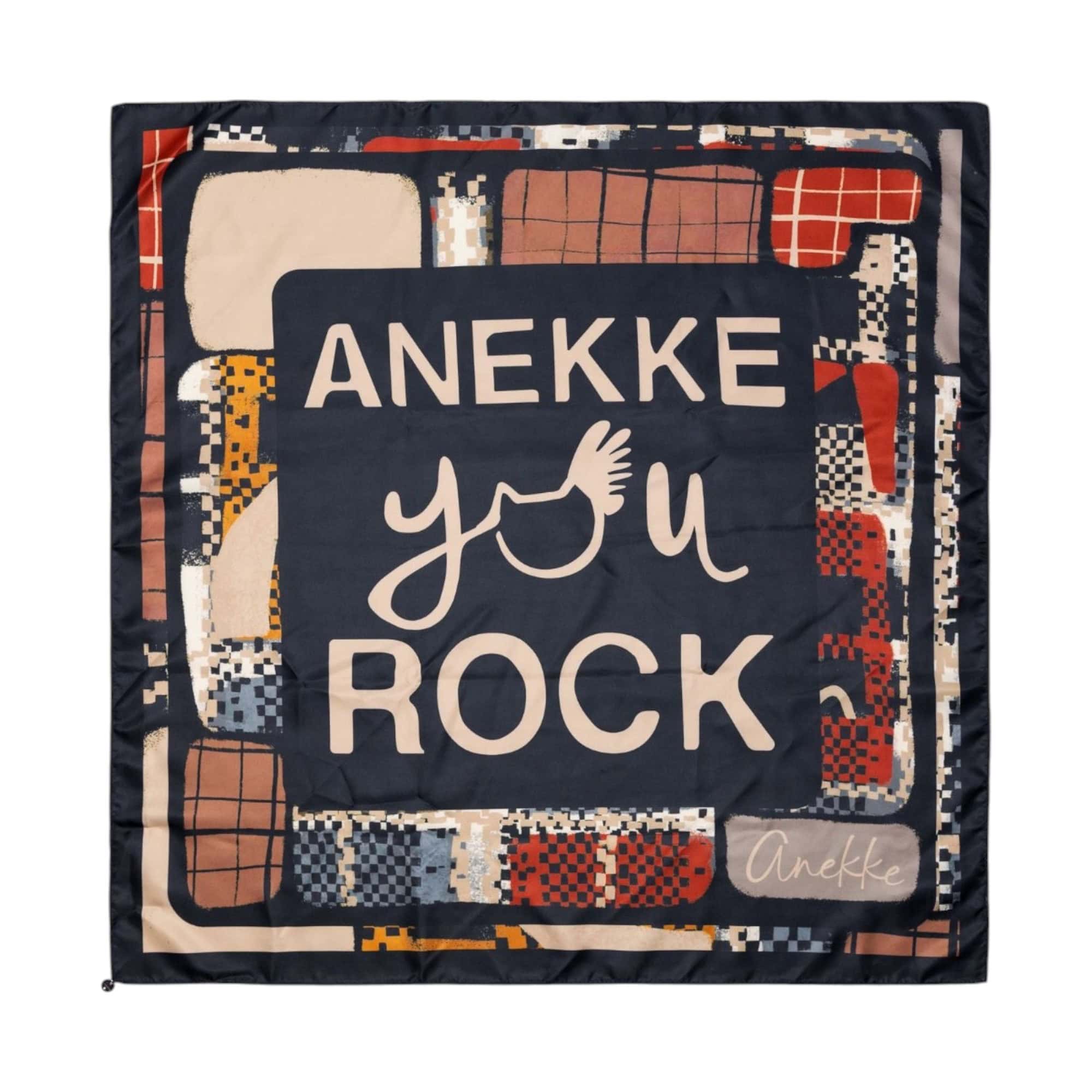 Eșarfă damă Anekke Orchestra cu imprimeu multicolor You Rock.