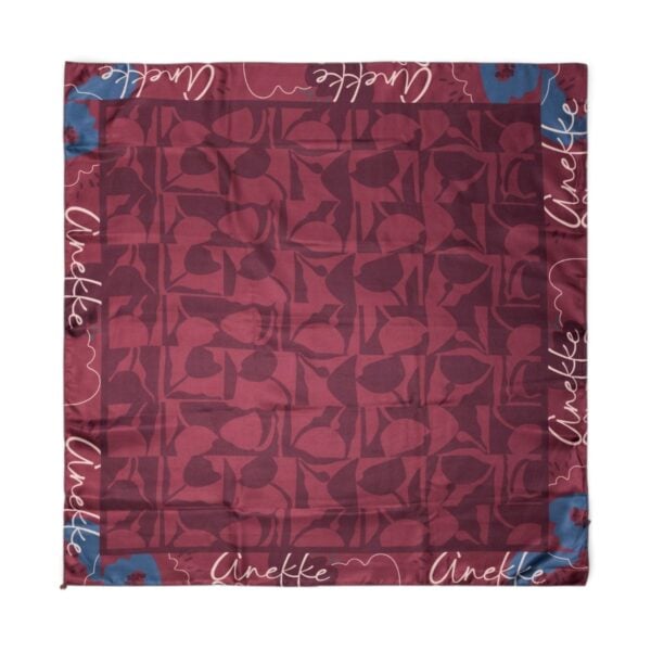 Eșarfă damă Anekke Voyage 43470-311 bordo – imprimeu geometric, 70 × 70 cm