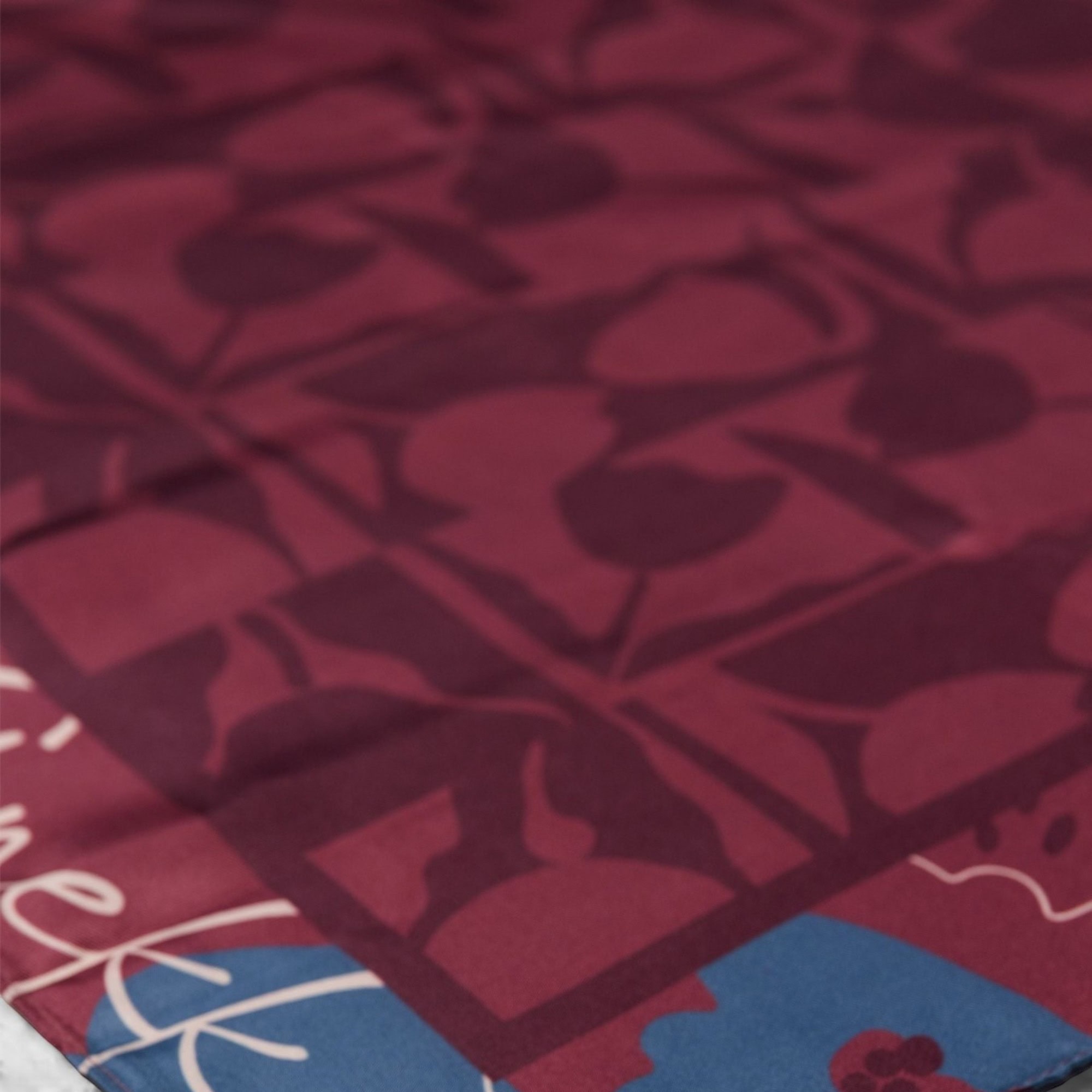 Eșarfă damă Anekke Voyage 43470-311 bordo – imprimeu geometric, 70 × 70 cm