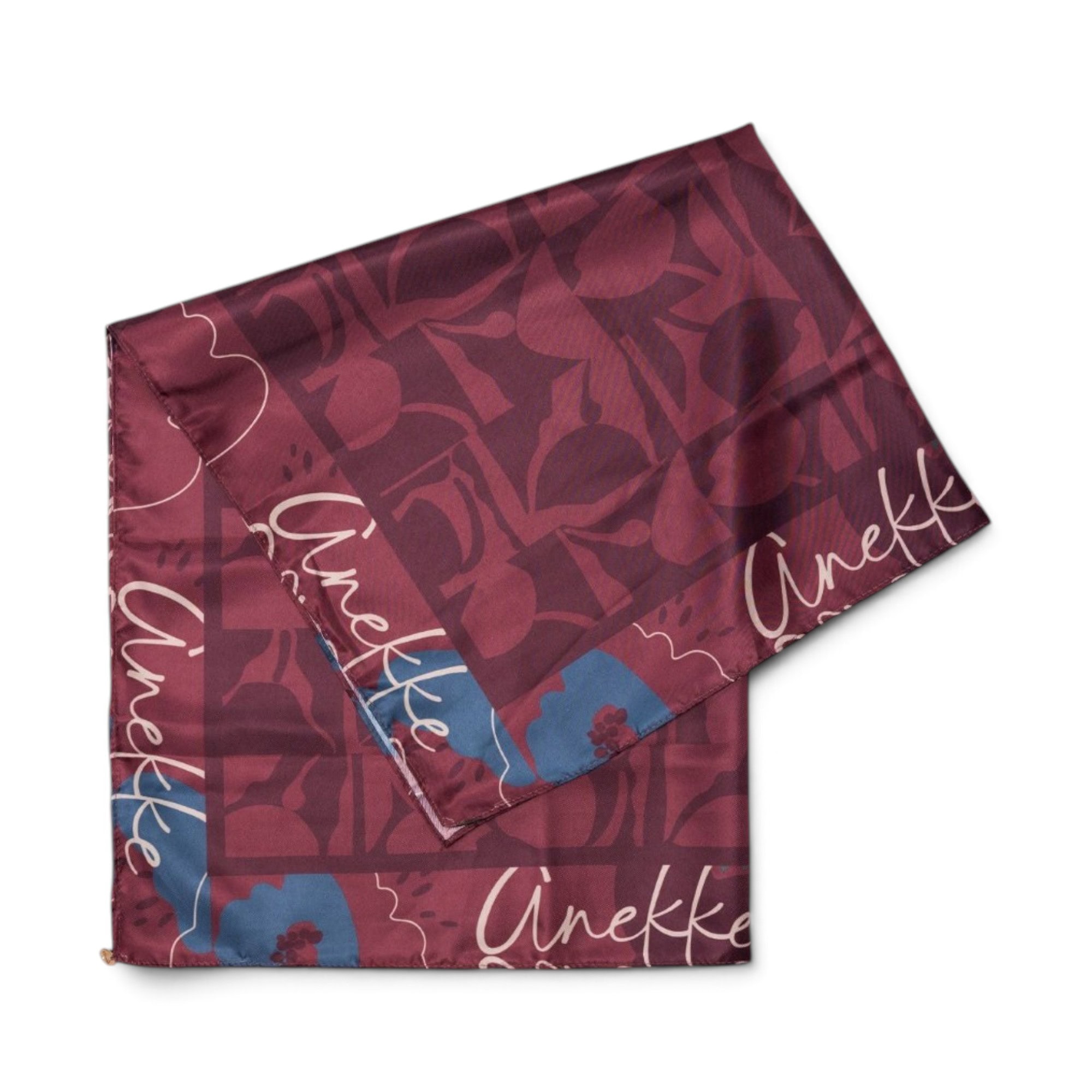 Eșarfă damă Anekke Voyage 43470-311 bordo – imprimeu geometric, 70 × 70 cm