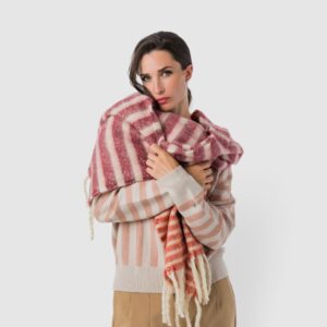 Fular damă Anekke Tulip 43470-221 – multicolor cu dungi, 200 × 32 cm