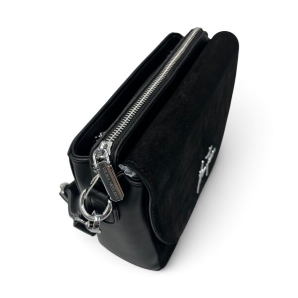 Geantă damă crossbody Velina Fabbiano VF25S-548 Black, neagră, 24 × 20 × 7 cm - imagine 4