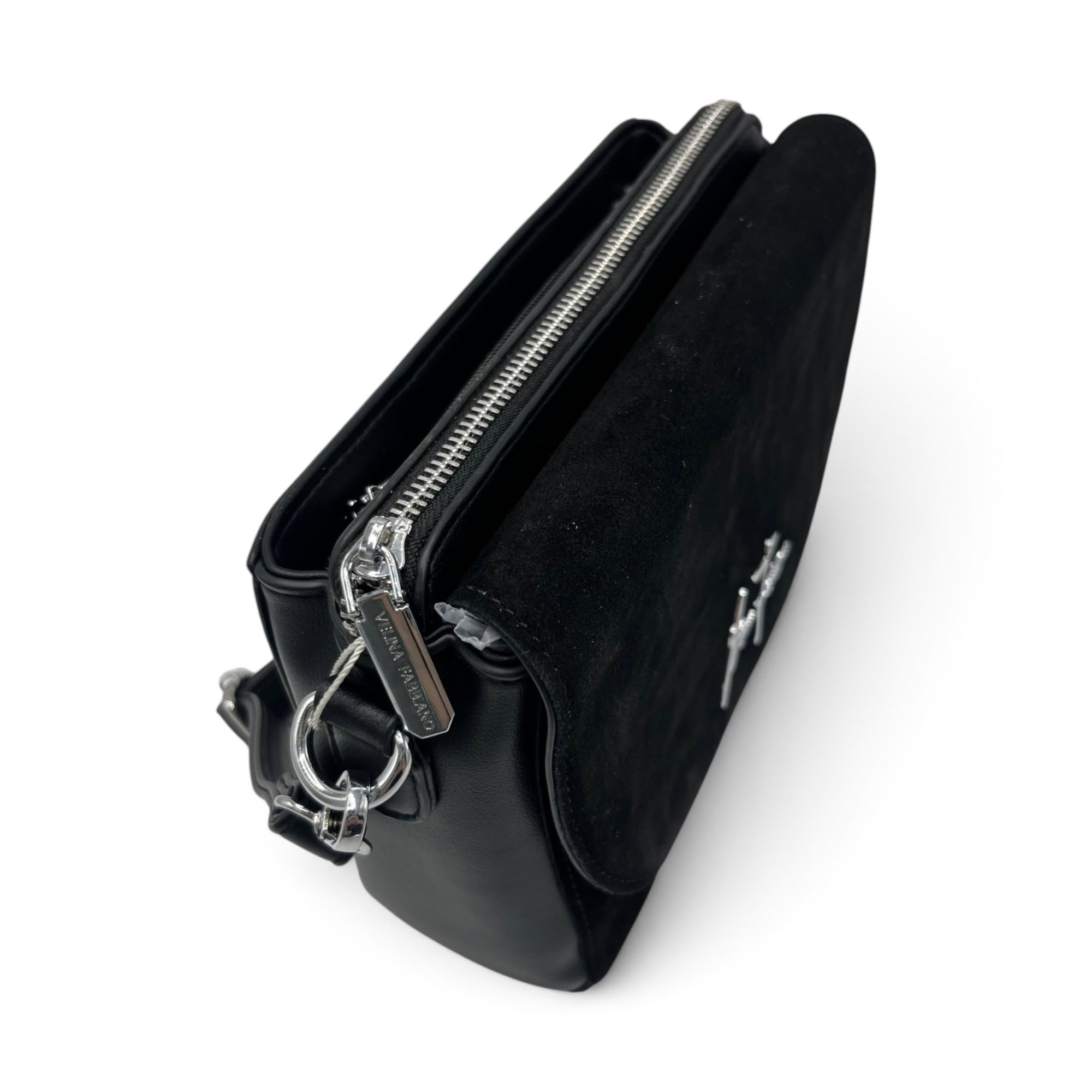 Geantă damă crossbody Velina Fabbiano VF25S-548 Black, neagră, 24 × 20 × 7 cm - Thumbnail Image 4