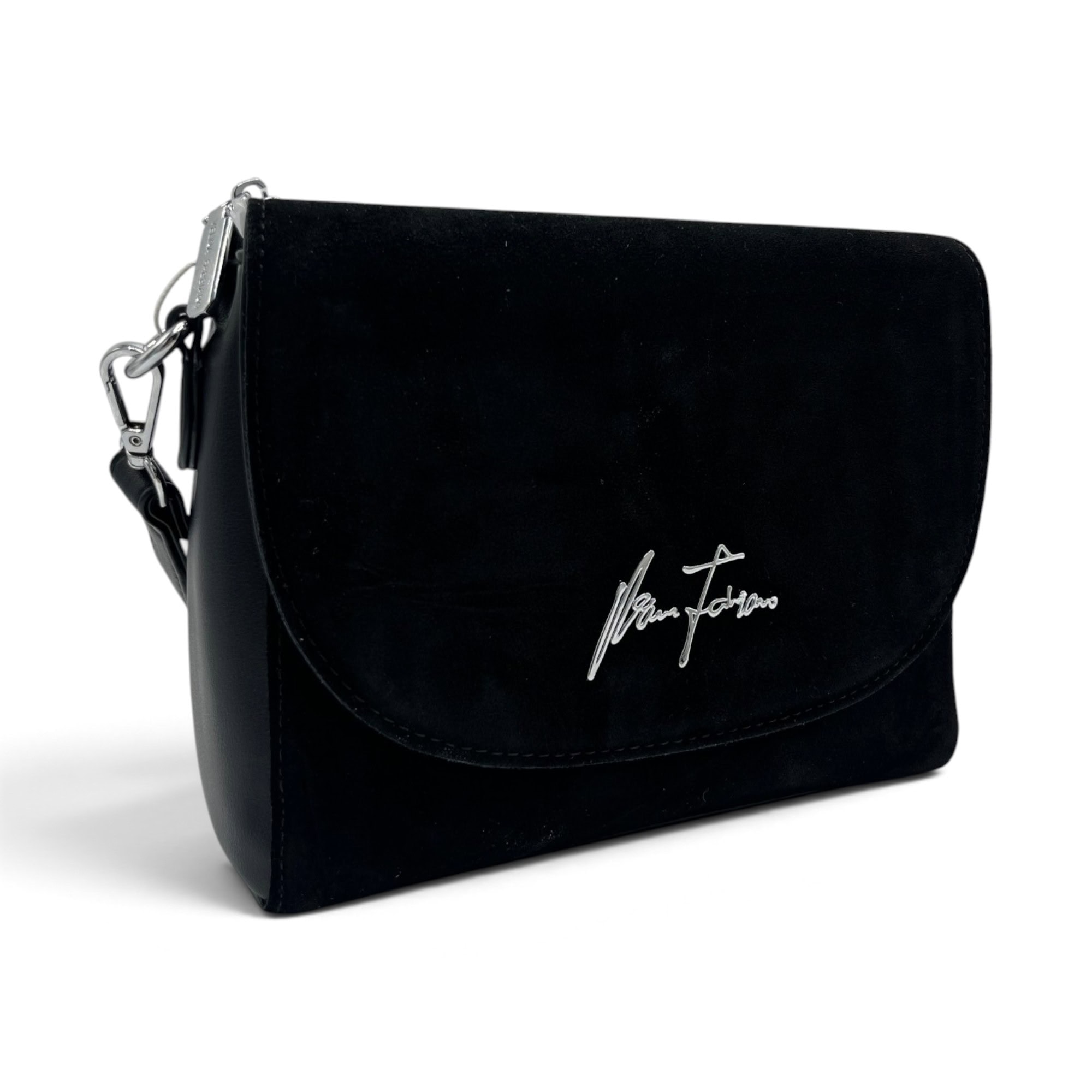 Geantă damă crossbody Velina Fabbiano VF25S-548 Black, neagră, 24 × 20 × 7 cm - Thumbnail Image 1