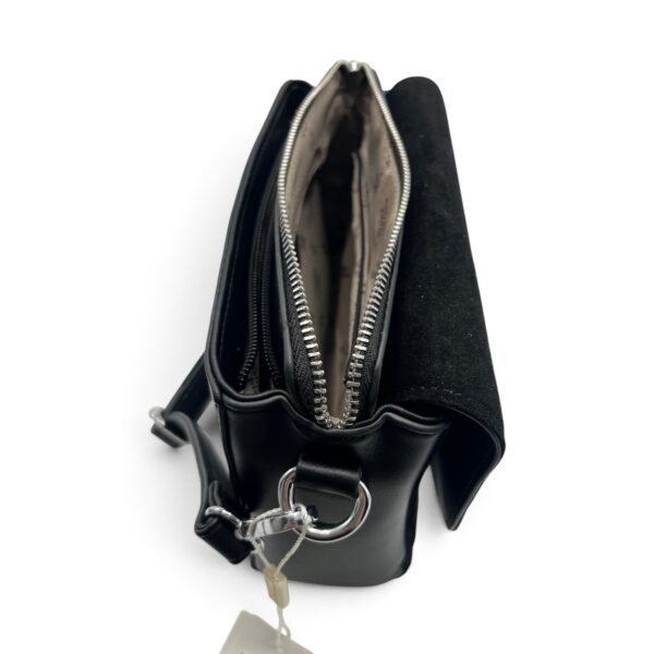 Geantă damă crossbody Velina Fabbiano VF25S-548 Black, neagră, 24 × 20 × 7 cm - imagine 9