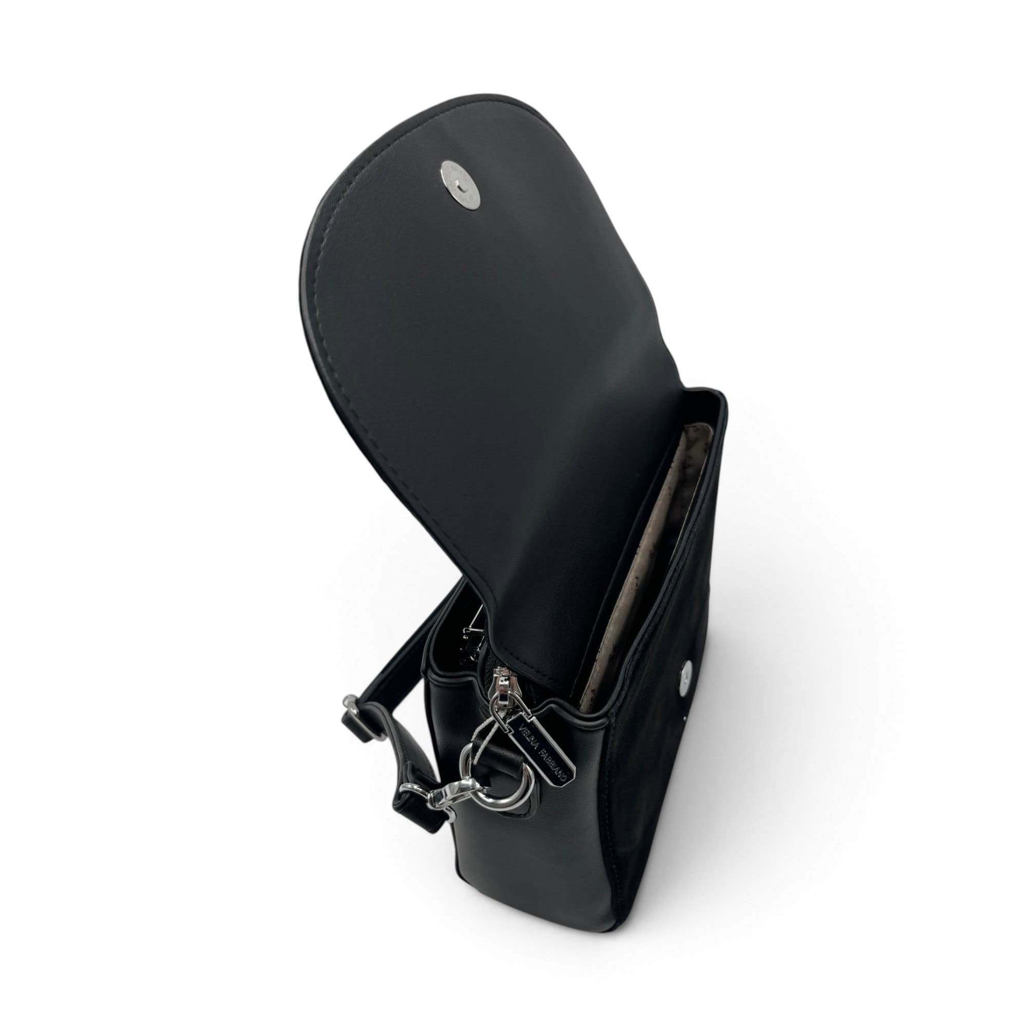 Geantă damă crossbody Velina Fabbiano VF25S-548 Black, neagră, 24 × 20 × 7 cm - Thumbnail Image 7