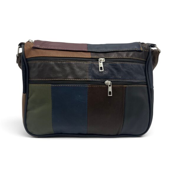 Geantă Damă Lucia R45-89 Multicolor – Piele Naturală Patchwork, 27×21×8 cm - imagine 5
