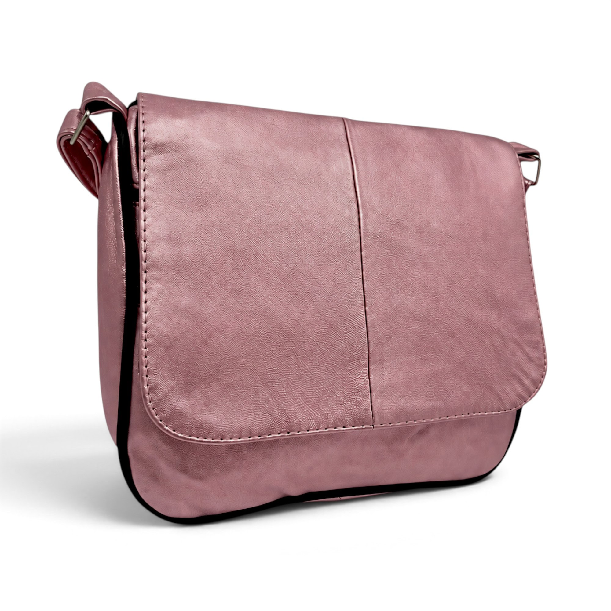 Geantă Damă Lucia R45-C85 – Piele Naturală Roz Metalizat - Thumbnail Image 1