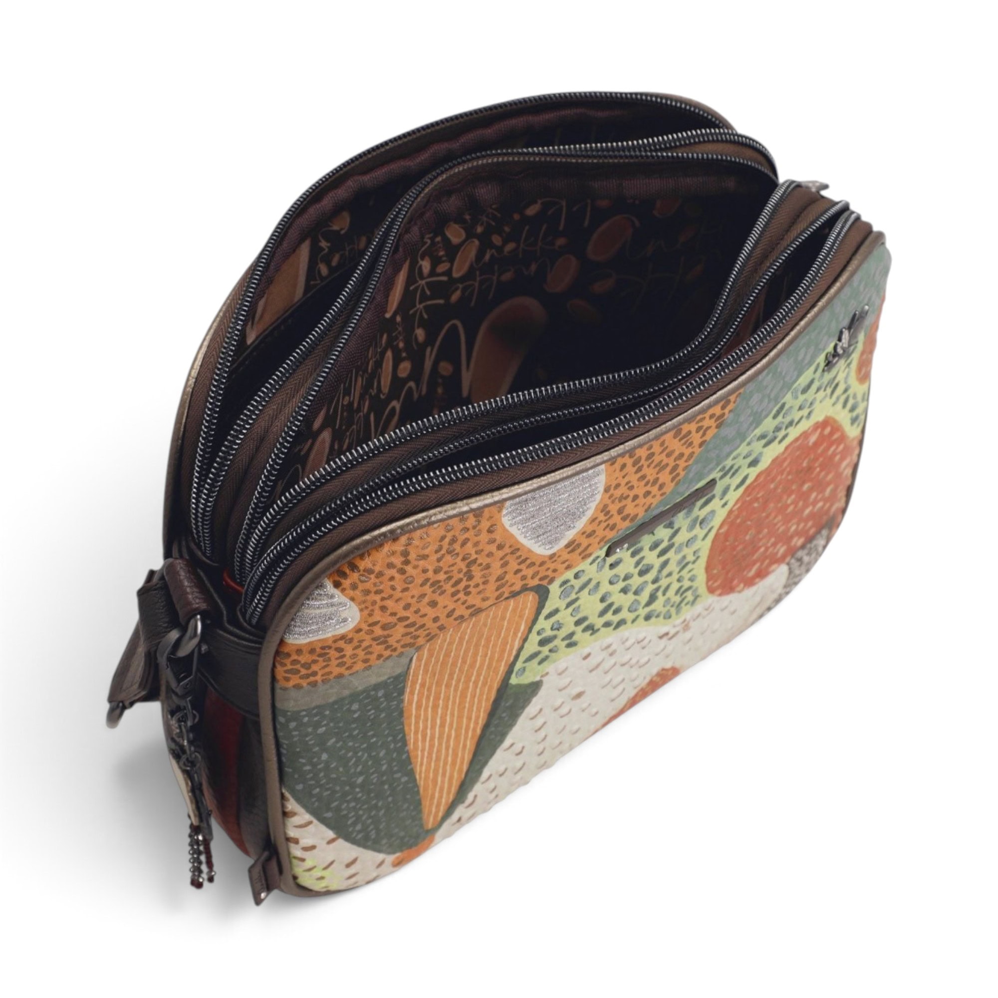 Geantă damă Anekke Odyssey 43833-188 – crossbody multicolor, 3 compartimente, 26 × 20 × 6 cm