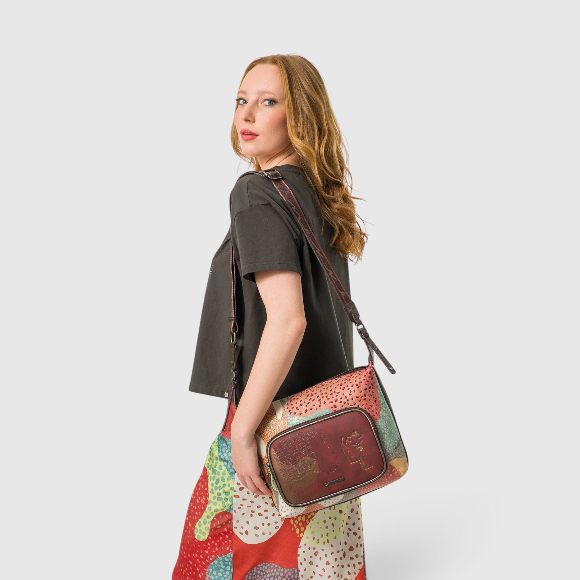 Geantă damă Anekke Odyssey 43833-249 – crossbody mare, multicolor, 32 × 24 × 10 cm