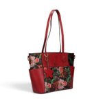 Geantă damă Laura Vita AMEP 07 Rouge – imprimeu floral, geantă de mână și umăr, 33 × 25 × 11 cm