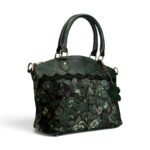 Geantă damă Laura Vita ARTIRA 05 Vert – imprimeu floral, geantă de mână și umăr, 26 × 29 × 14 cm