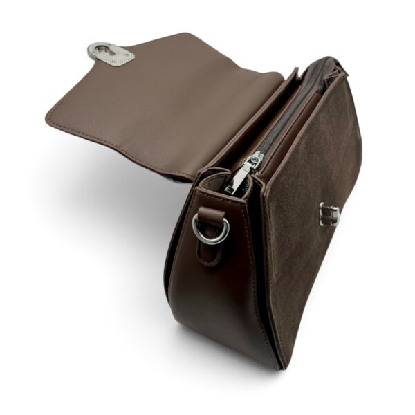 Geantă damă Velina Fabianno VF25S-552 Dark Coffee, 30 × 20 × 10 cm - imagine 6