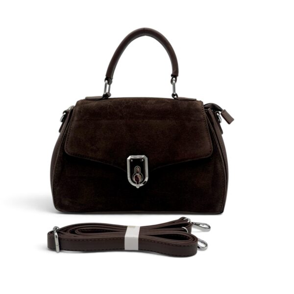Geantă damă Velina Fabianno VF25S-552 Dark Coffee, 30 × 20 × 10 cm - imagine 4