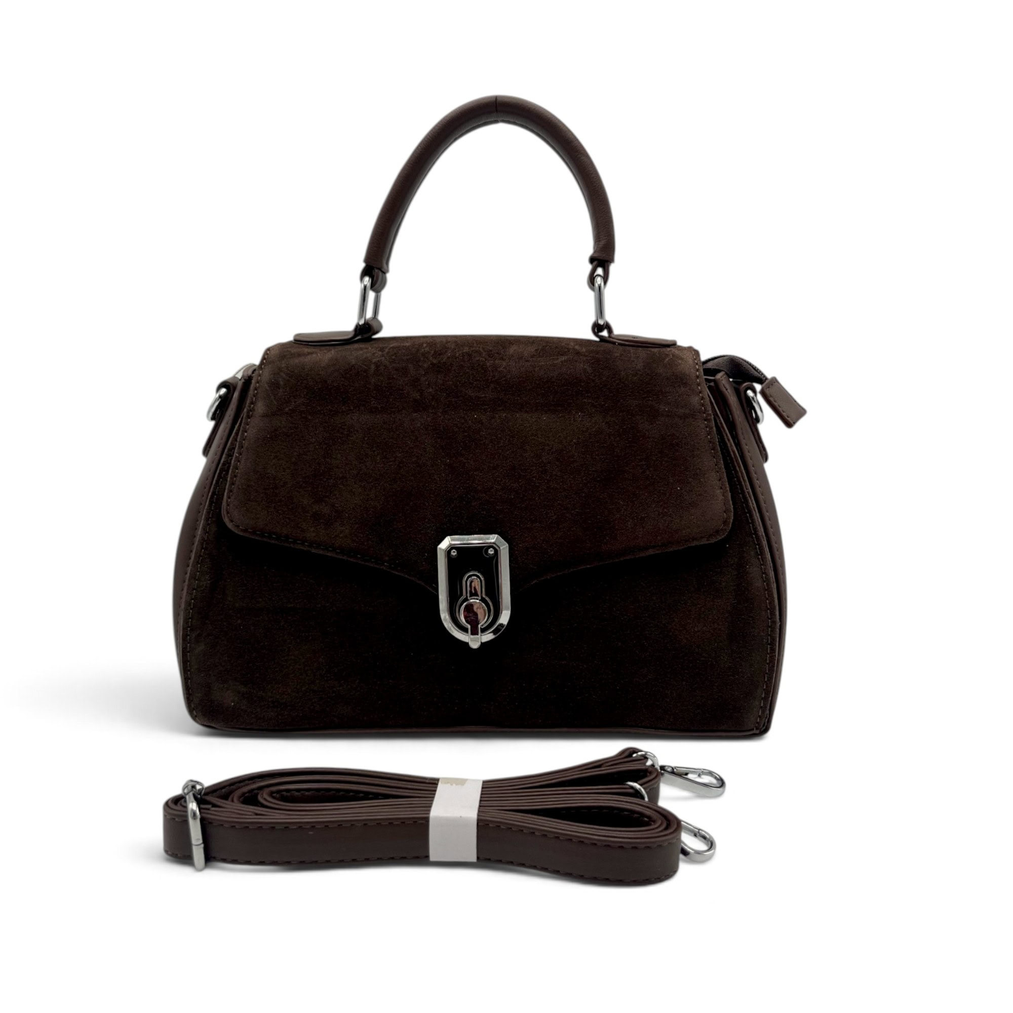 Geantă damă Velina Fabianno VF25S-552 Dark Coffee, 30 × 20 × 10 cm - Thumbnail Image 4