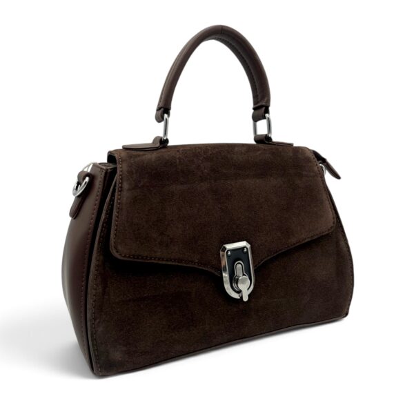 Geantă damă Velina Fabianno VF25S-552 Dark Coffee, 30 × 20 × 10 cm - imagine 1