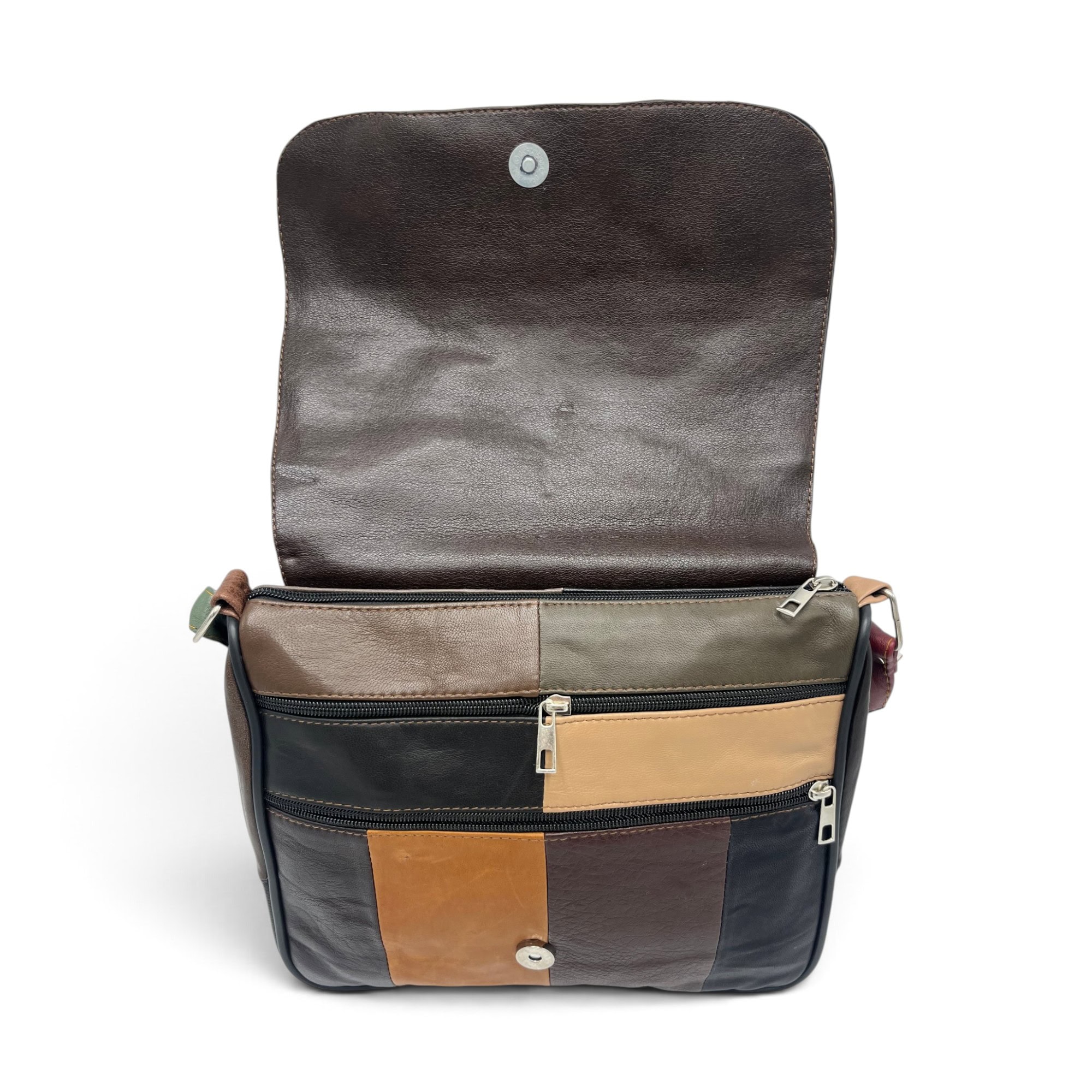 Geantă damă din piele naturală multicolor Lucia R45-C90 27 x 21 x 8 cm - Thumbnail Image 4