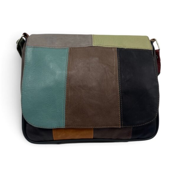 Geantă damă din piele naturală multicolor Lucia R45-C90 27 x 21 x 8 cm - imagine 2