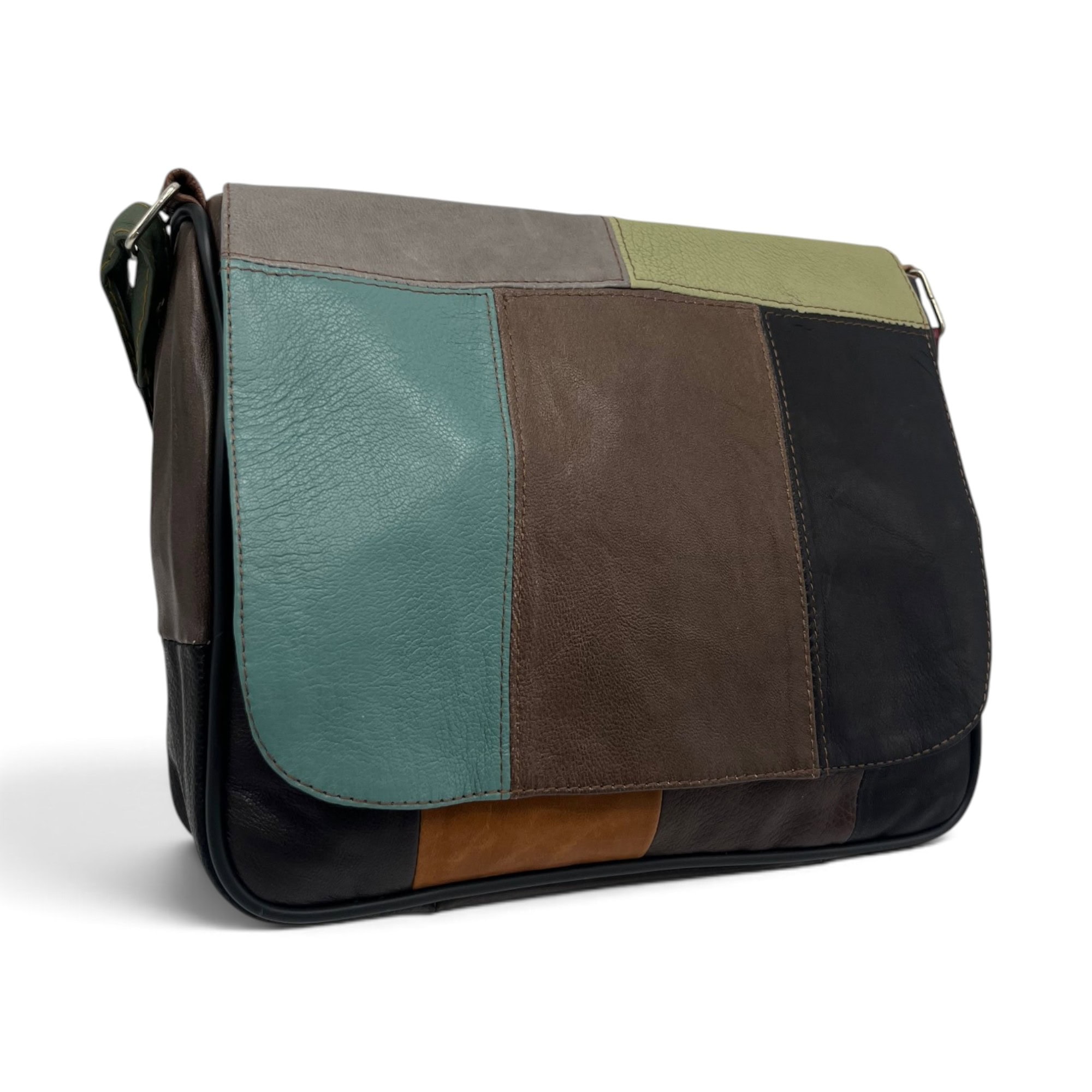 Geantă damă din piele naturală multicolor Lucia R45-C90 27 x 21 x 8 cm - Thumbnail Image 1