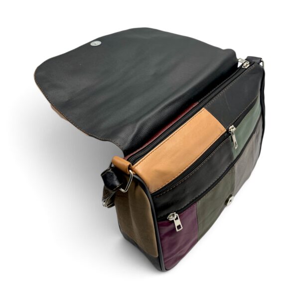 Geantă damă unicat Lucia R45-C81 – crossbody din piele naturală multicoloră