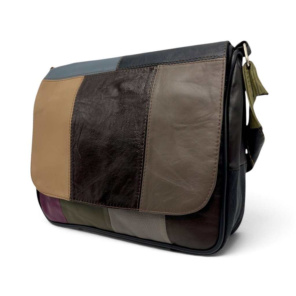 Geantă damă unicat Lucia R45-C81 – crossbody din piele naturală multicoloră