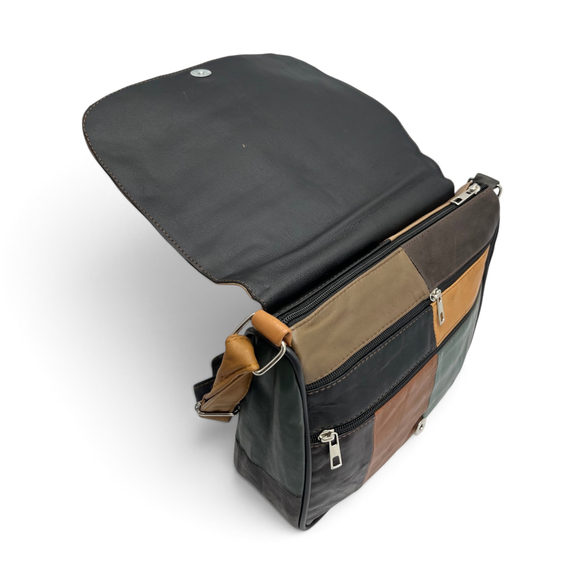 Geantă damă unicat Lucia R45-C82 – crossbody din piele naturală multicoloră