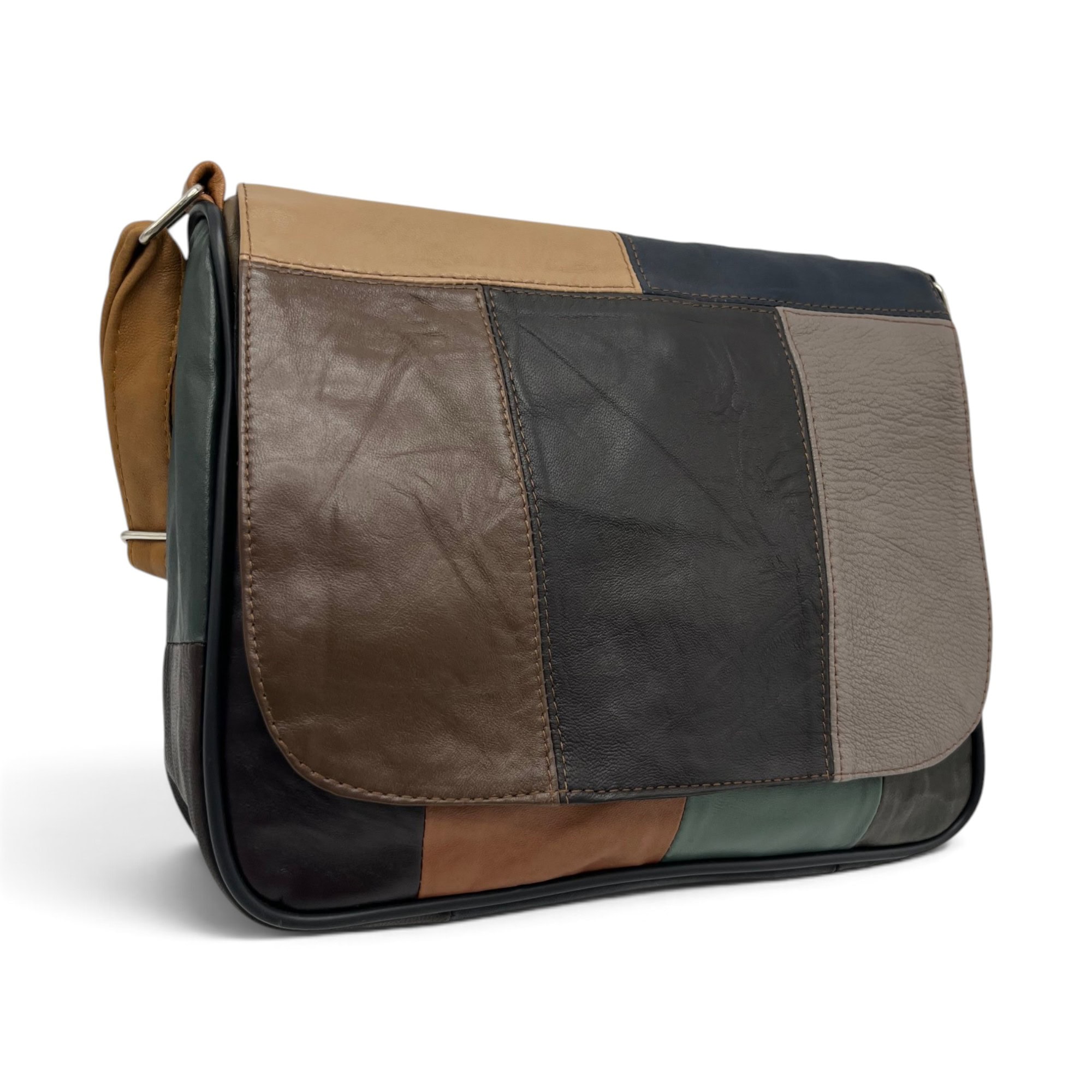 Geantă damă unicat Lucia R45-C82 – crossbody din piele naturală multicoloră